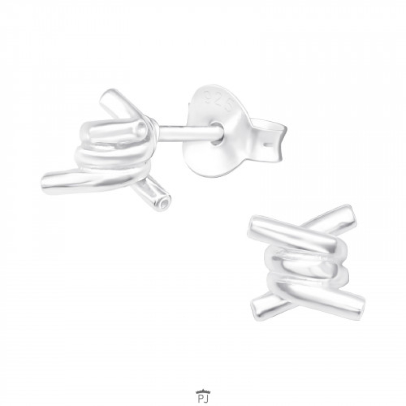 Oorknopjes zilver knoop